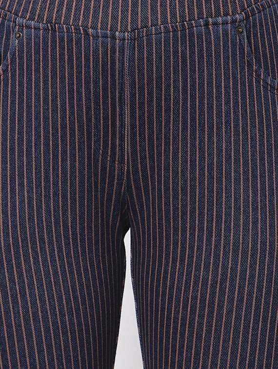 Mid Rise Striped Jegging