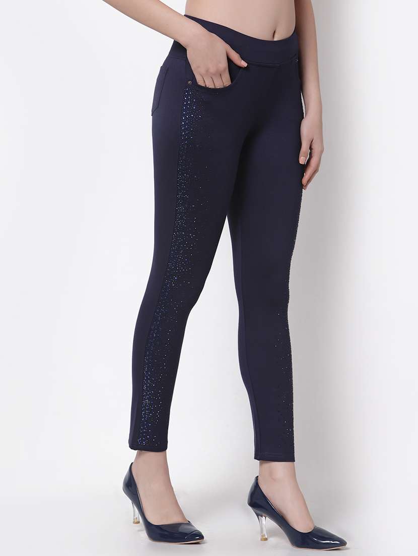 Mid Rise Embellished Jegging