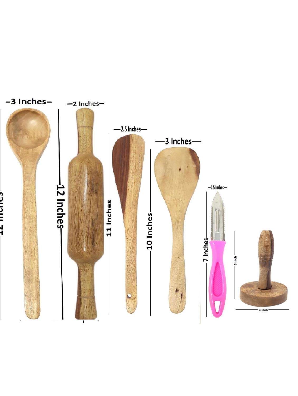 Buzykart® Wooden Kitchen Tool Set