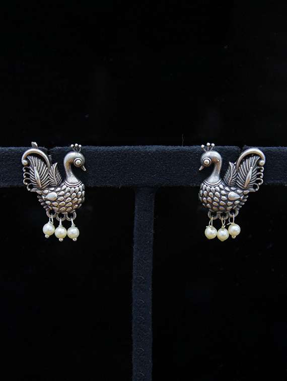 Silver Brass Drop Earring