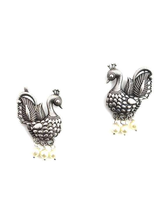 Silver Brass Drop Earring