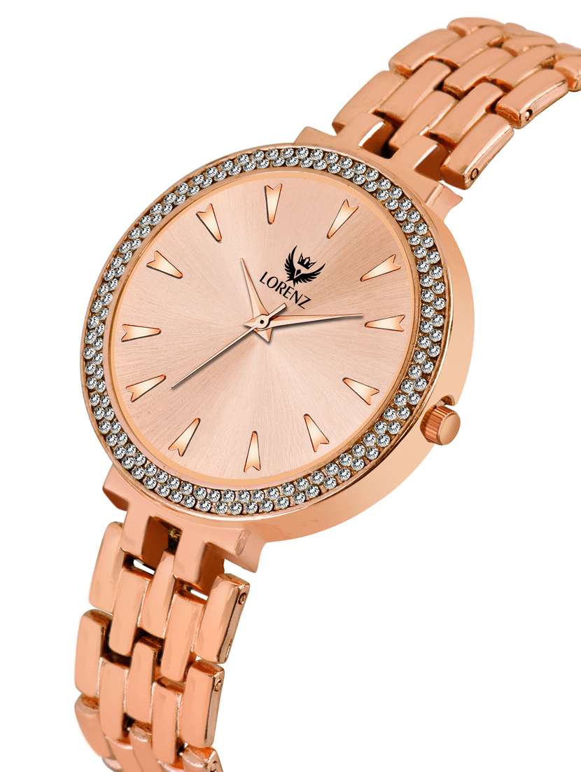 Lorenz Luxury Stylish Rose Gold Watch For Women & Girls