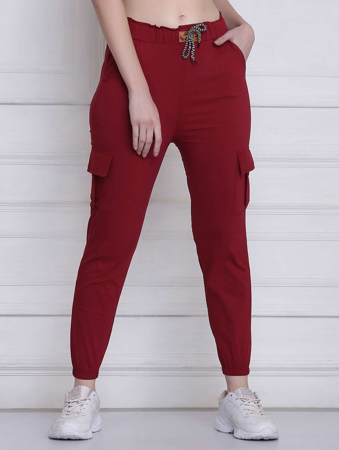 Drawstring Waist Solid Jogger