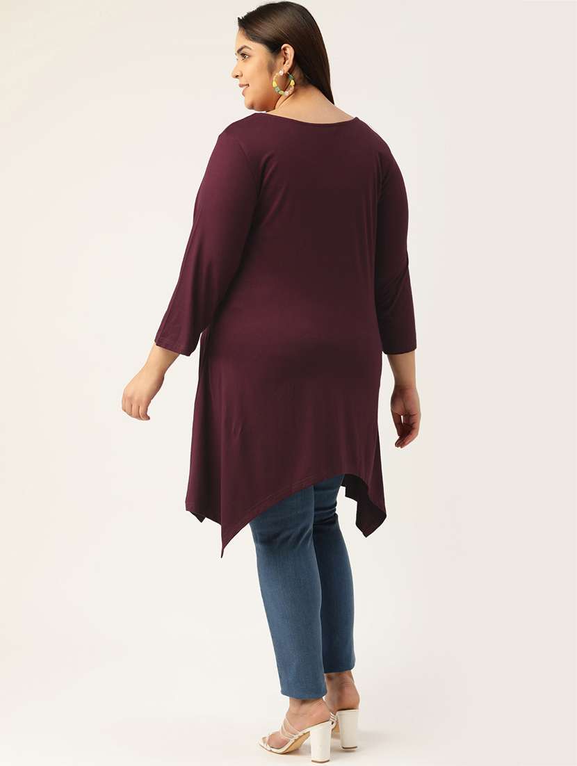 Women's Asymmetric V Neck Top