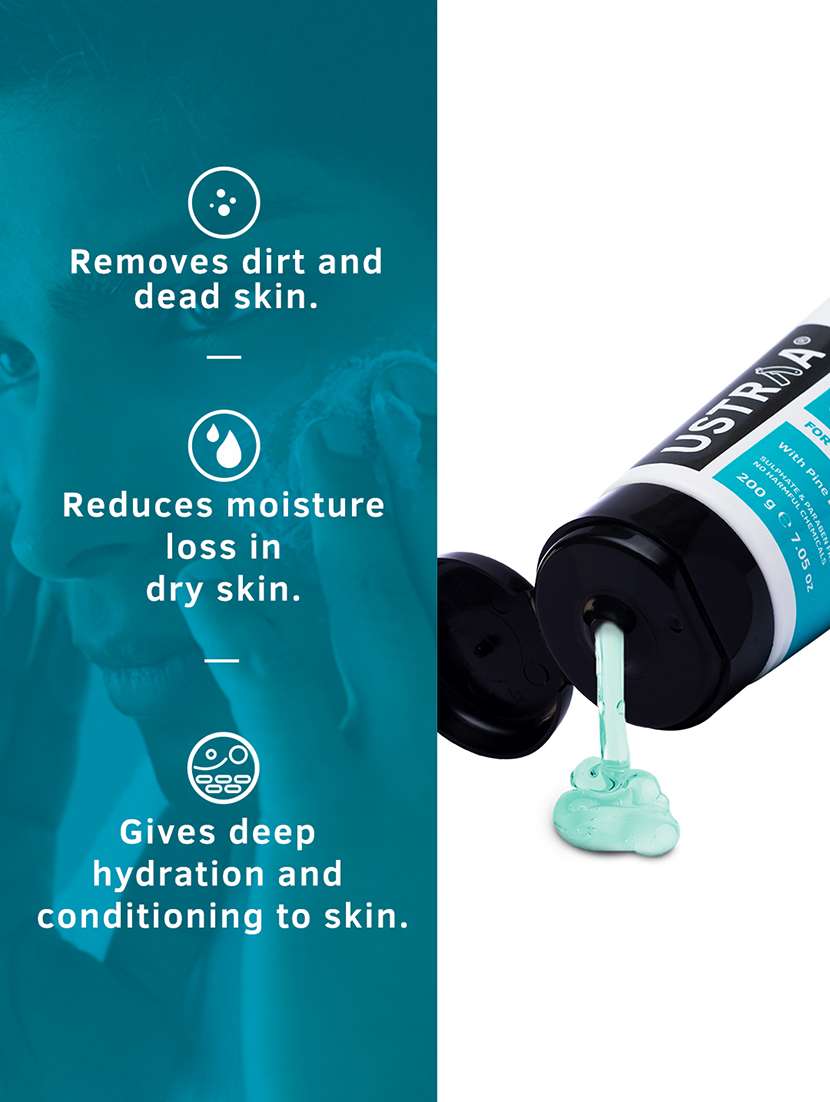 Ustraa Body Lotion Germ Free   200ml& Face Wash   Dry Skin (Mint Cool)   200g