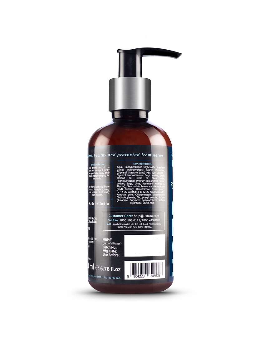 Ustraa Body Lotion Germ Free   200ml & Cologne Soap Rebel   Pack Of 3