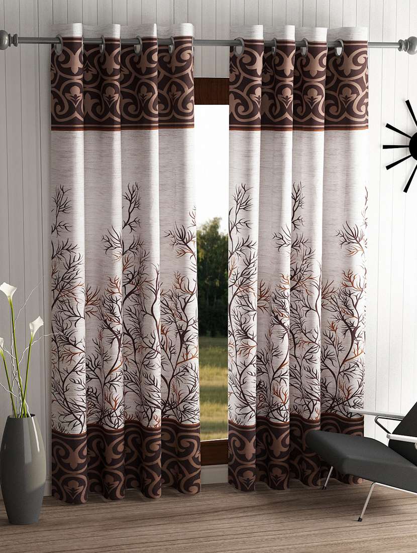 Home Sizzler 2 Pieces Maroon Door Curtains