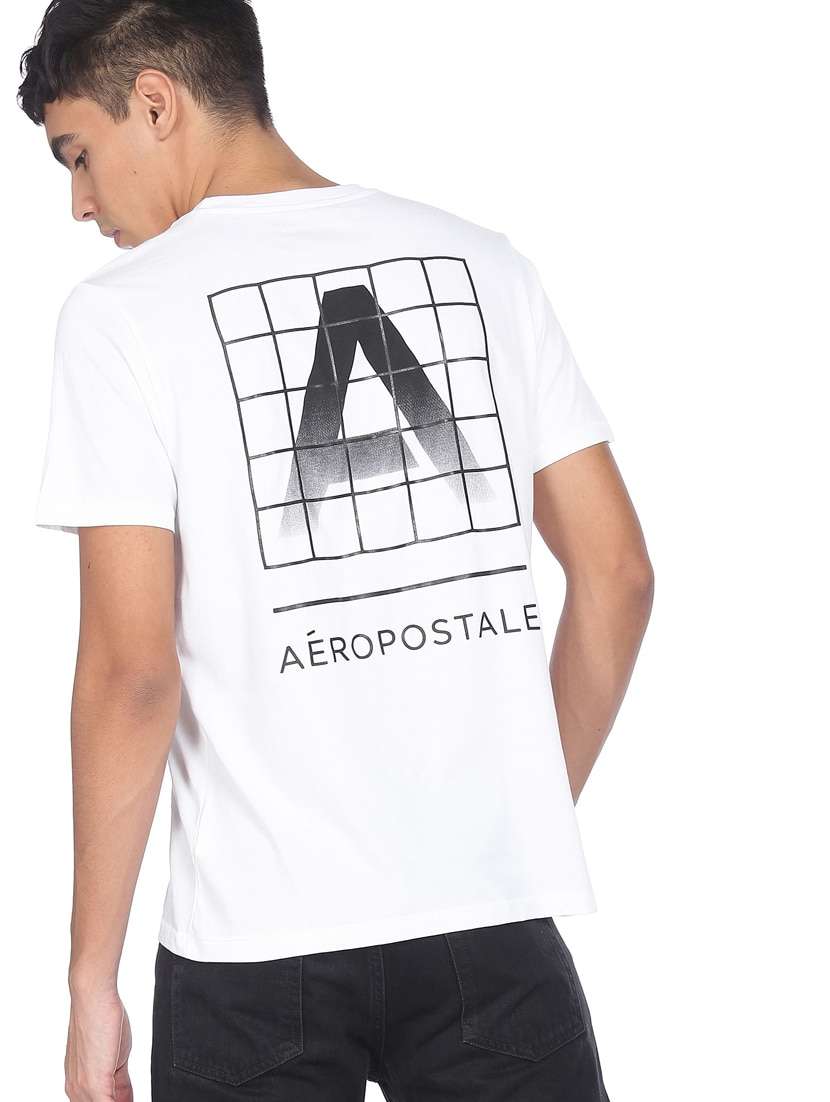 White Back Printed T Shirt