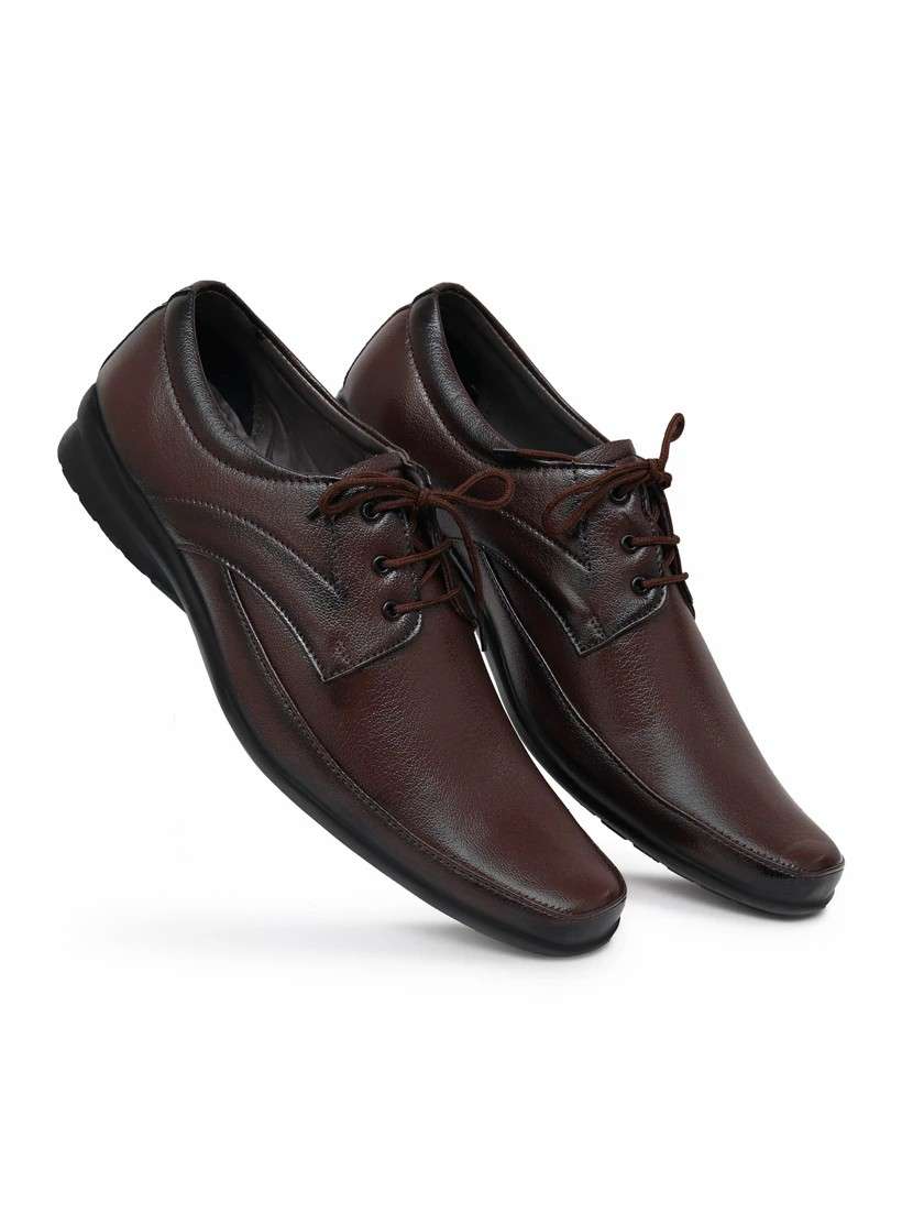 Brown Lace Up Formal Derby Shoes