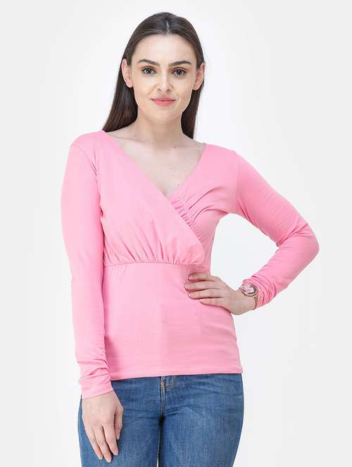 V Neck Solid Top 