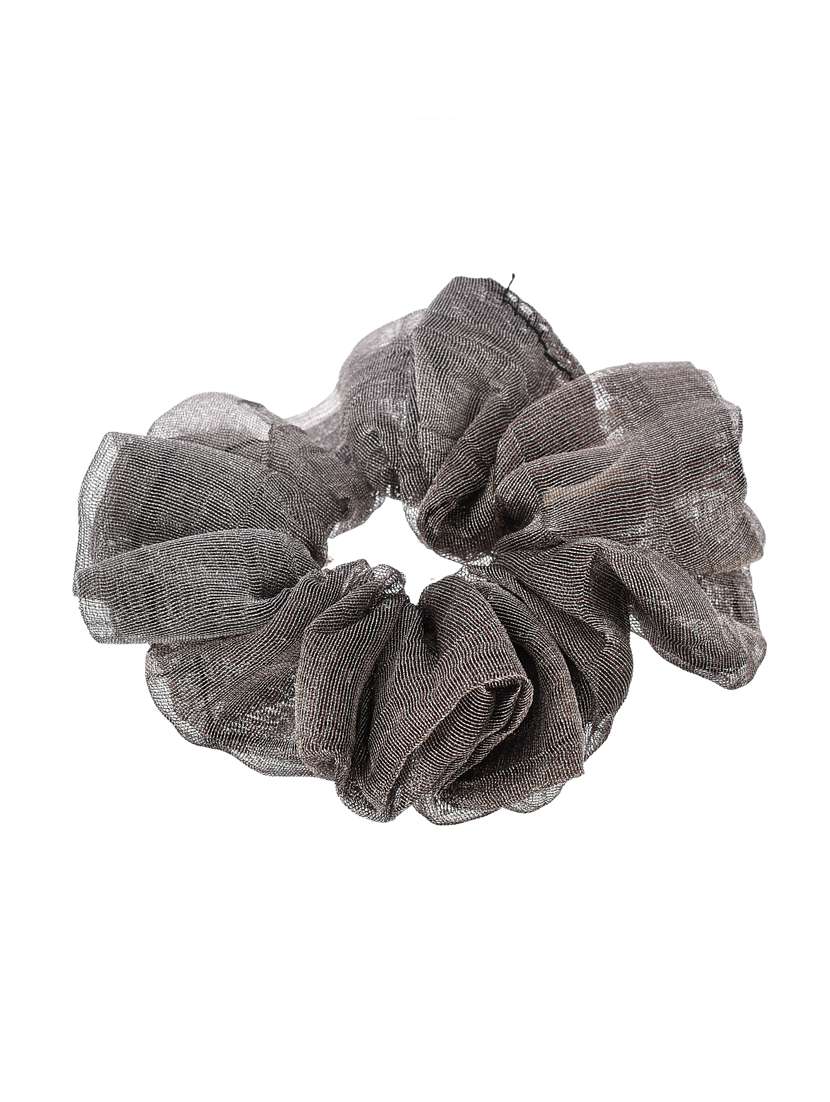 Set Of 5 Multi Colored Organza Scrunchies Ponytail Holders