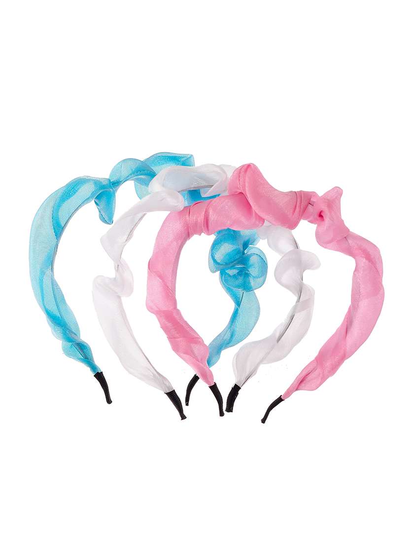 Set Of 3 Multi Color Fabric Hairband
