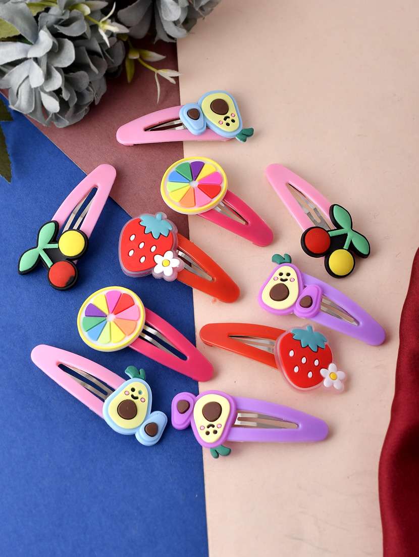 Set Of 10 Multi Color Tic Tac Hair Clip