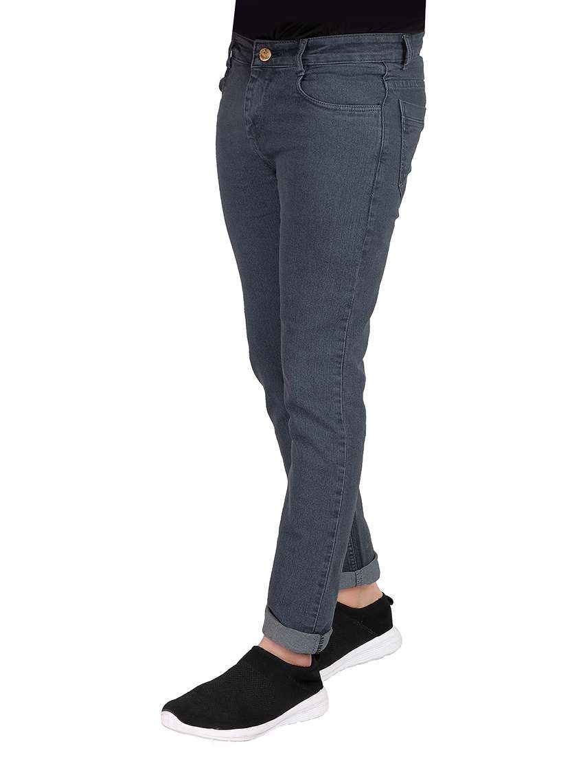 Mens Slim Fit Plain Jeans