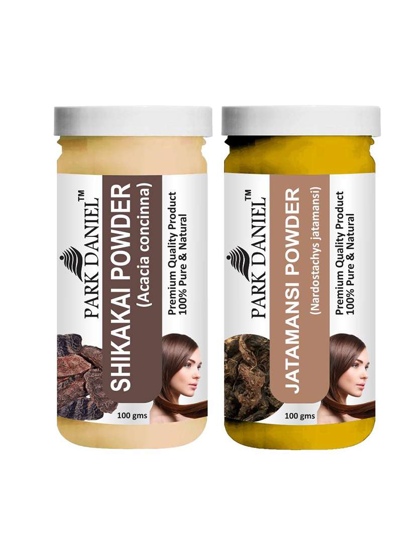 Park Daniel Pure & Natural Shikakai Powder & Jatamansi Powder Combo Pack Of 2 Bottles Of 100 Gm (200 Gm )