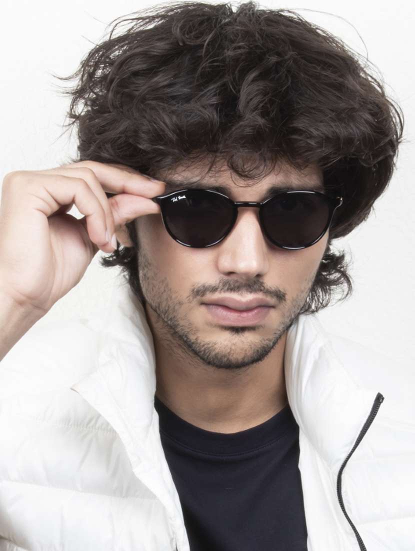 Somoon Round In Grey Sunglasses 