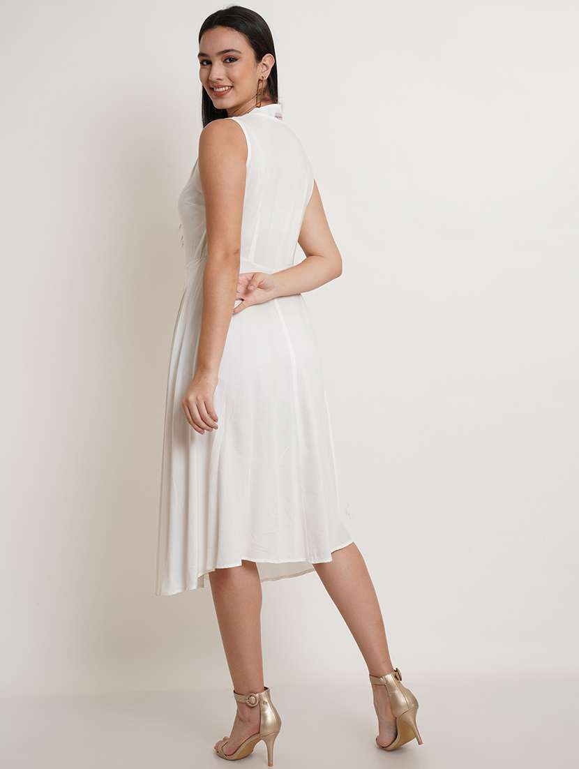 Women's Fit & Flare Solid Dress
