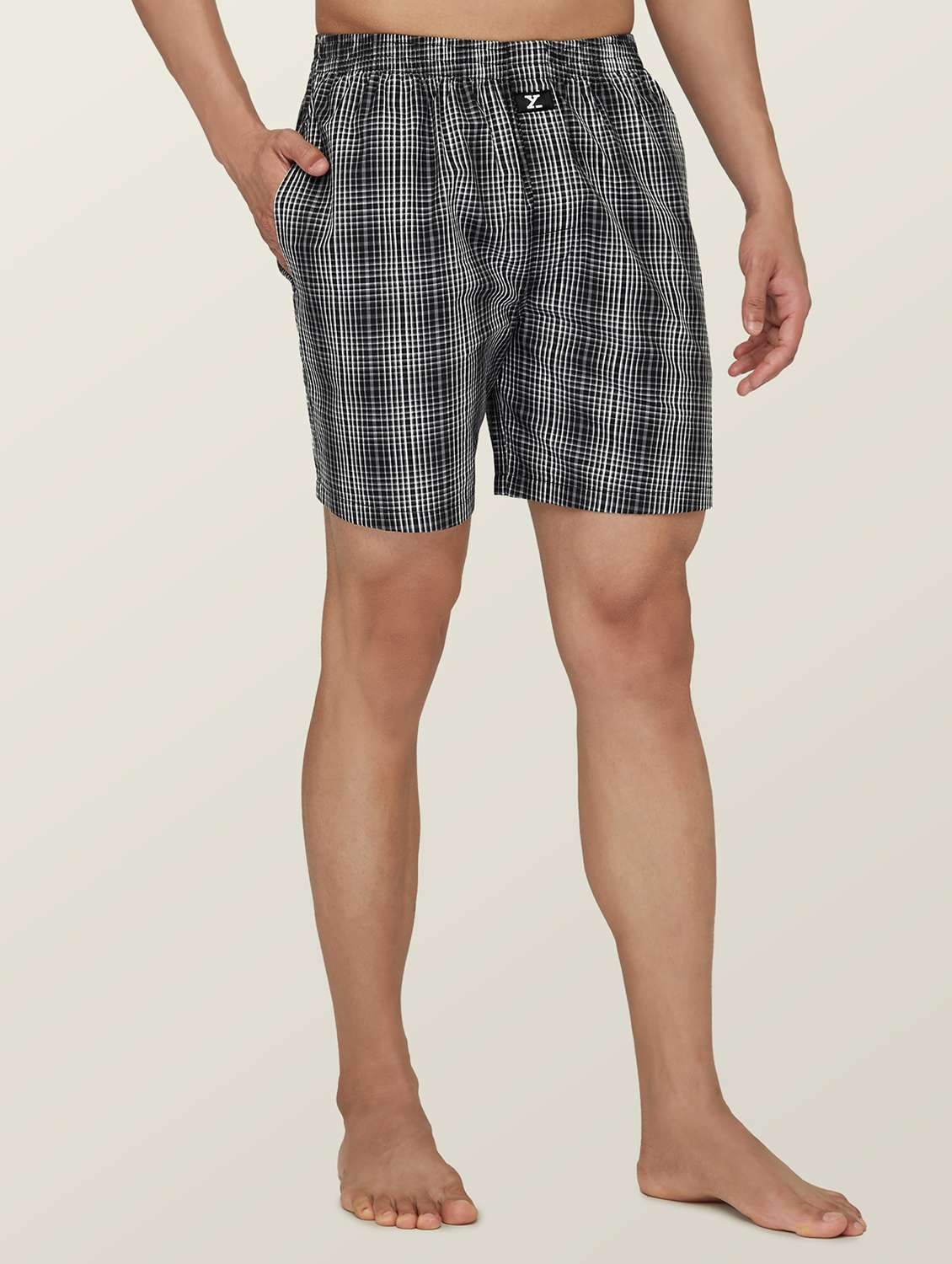 Pack Of 2 Checkered Cotton Boxer