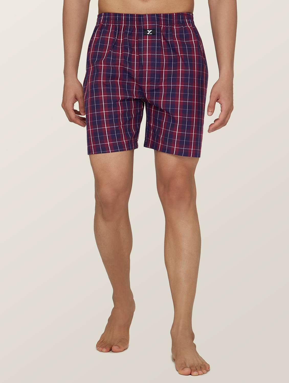 Pack Of 2 Checkered Cotton Boxer