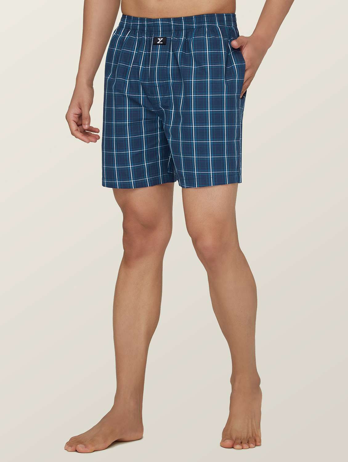 Pack Of 2 Checkered Cotton Boxer