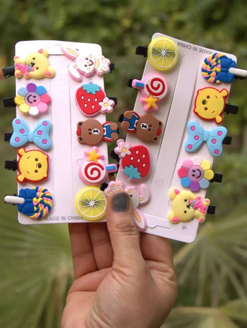 Multi Colored Cotton Blend Hair Pin/Clips 