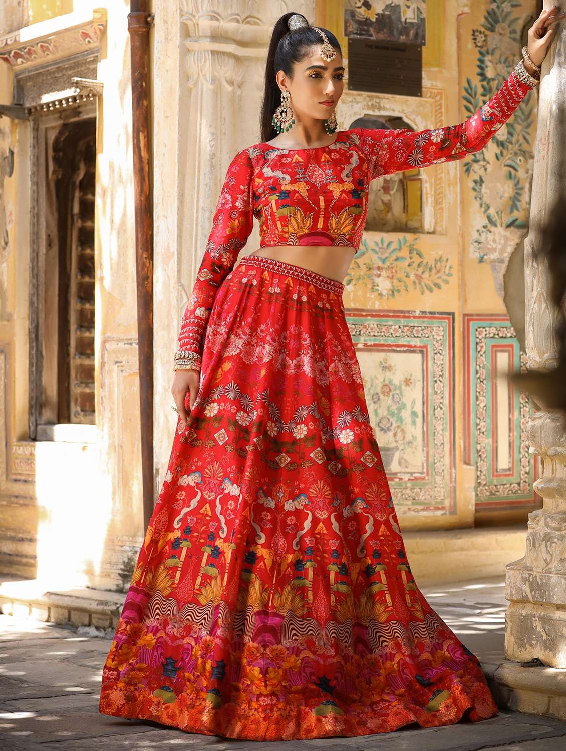 Floral Lehenga Choli With Dupatta 