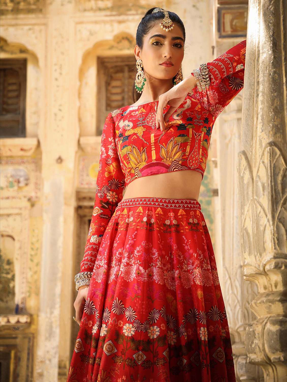 Floral Lehenga Choli With Dupatta 