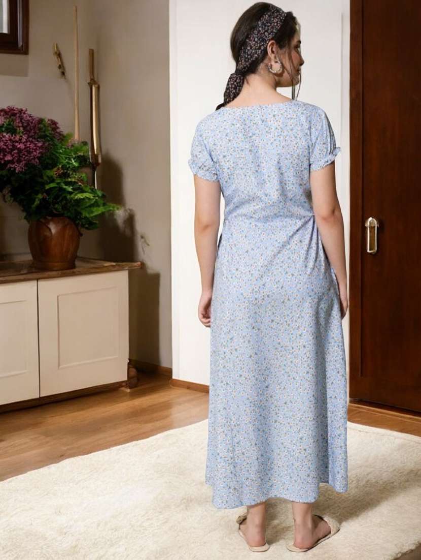 Women's Fit & Flare Self Design Dress