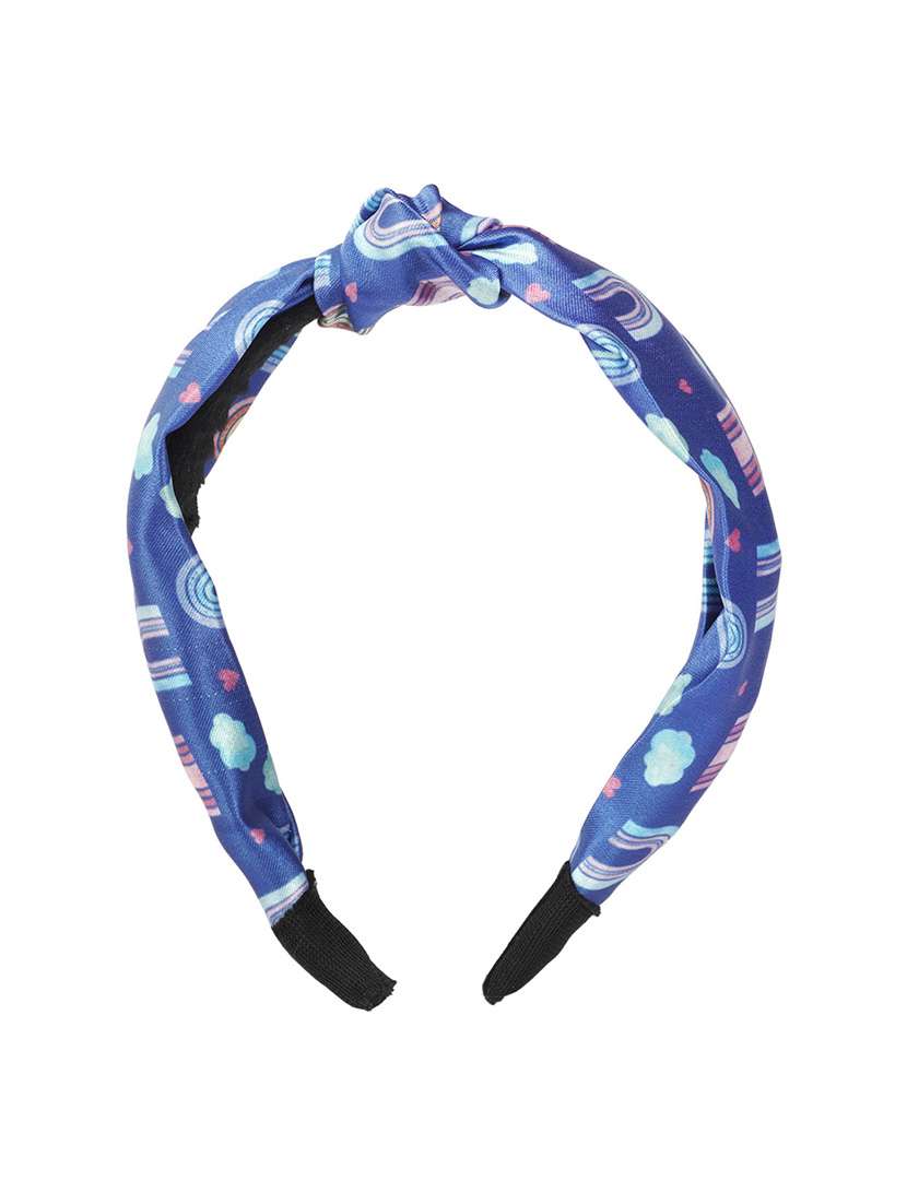 Blue Printed Hairband 
