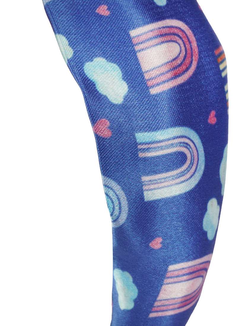 Blue Printed Hairband 