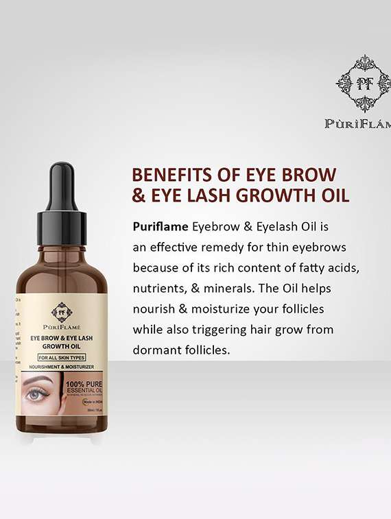 100% Pure Eyebrow & Eyelash Growth Oil Enriched 