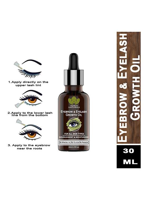 100% Pure Eyebrow & Eyelashes Growth Oil Enriched With Natural Ingredients 30 Ml (Pack Of 1) 30ml