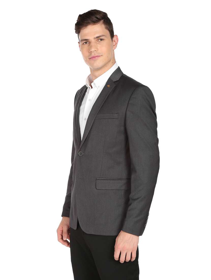 Solid Single Breasted Formal Blazer