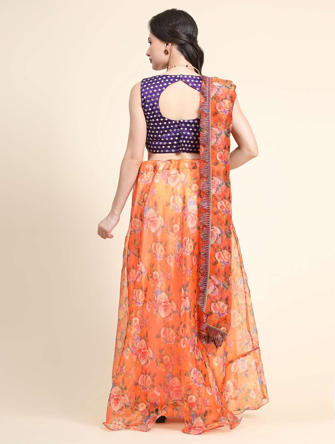 Floral Printed Lehenga Choli With Dupatta