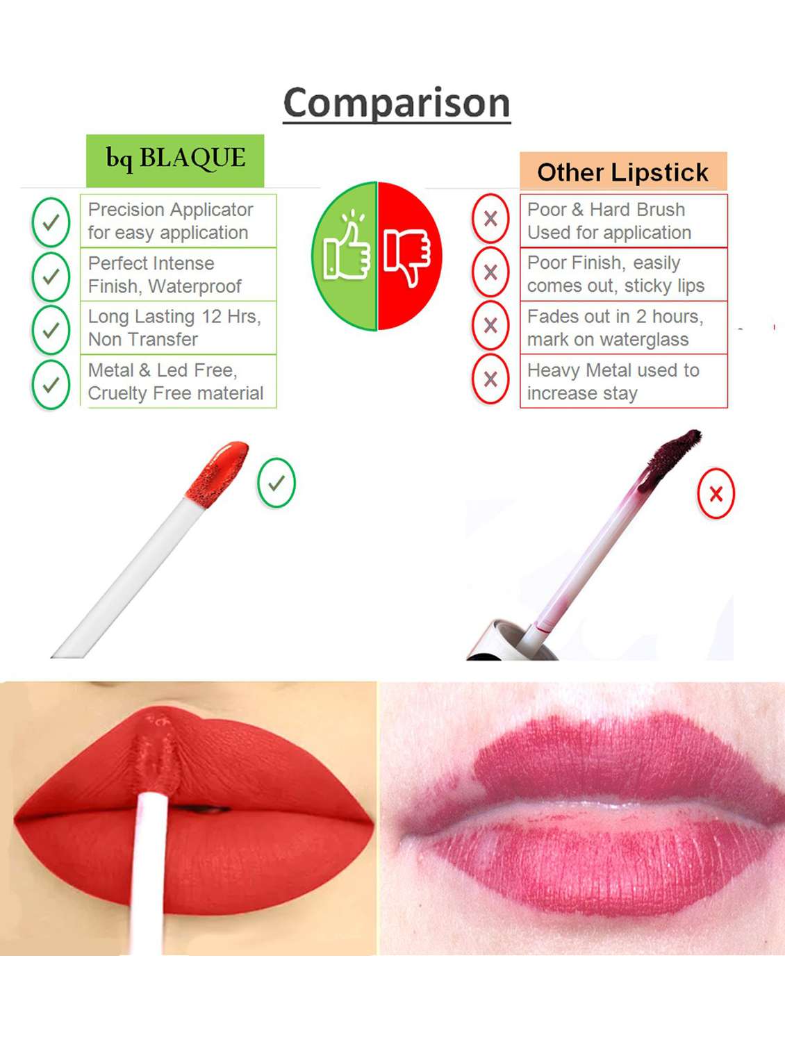 Matte Liquid Lipstick Combo Of 4 Lip Color # 101 102 107 111