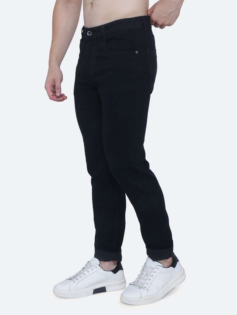 Mens Slim Fit Plain Jeans
