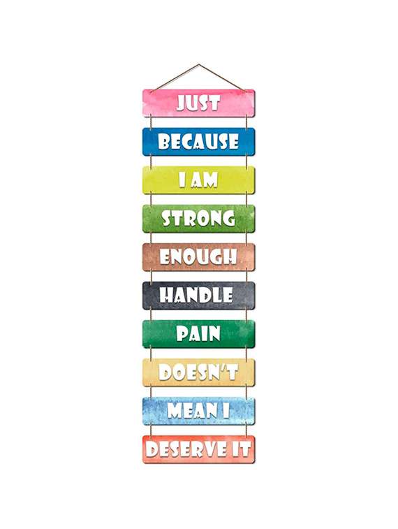 Positive Quotes Mdf Wooden Wall Hanging Decorative Item For Home (Wh 5904n)