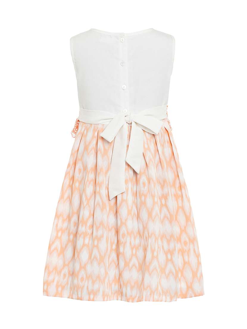 Girls Round Neck Sleeveless Frock