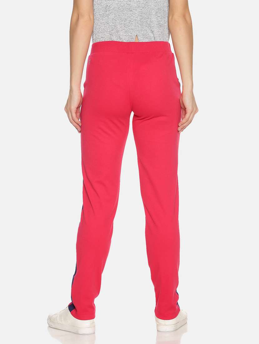 Pink Cotton Blend Track Pant