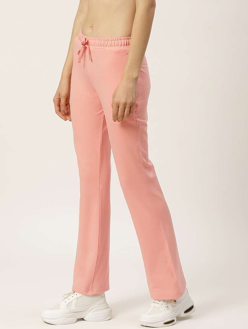 Mid Rise Solid Track Pant