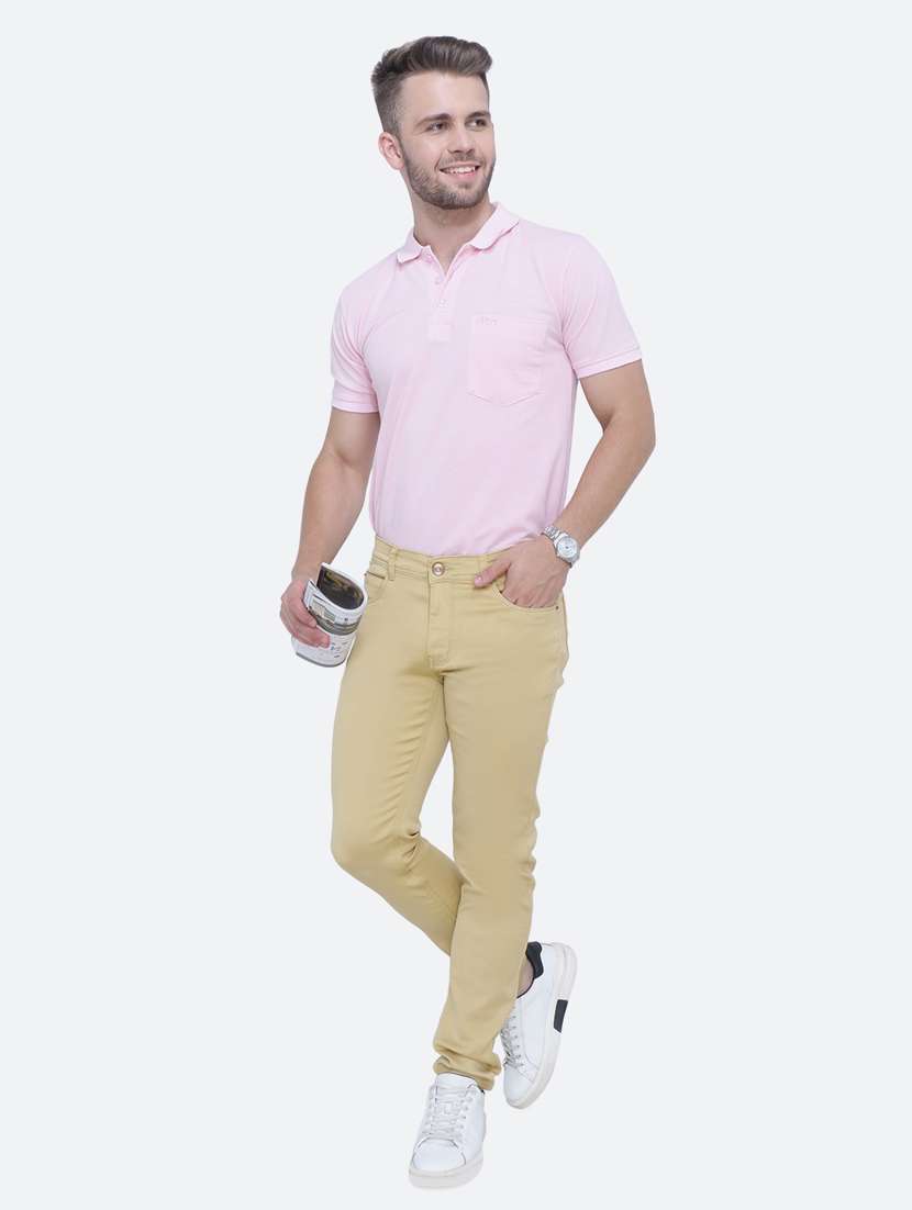 Mens Slim Fit Plain Jeans