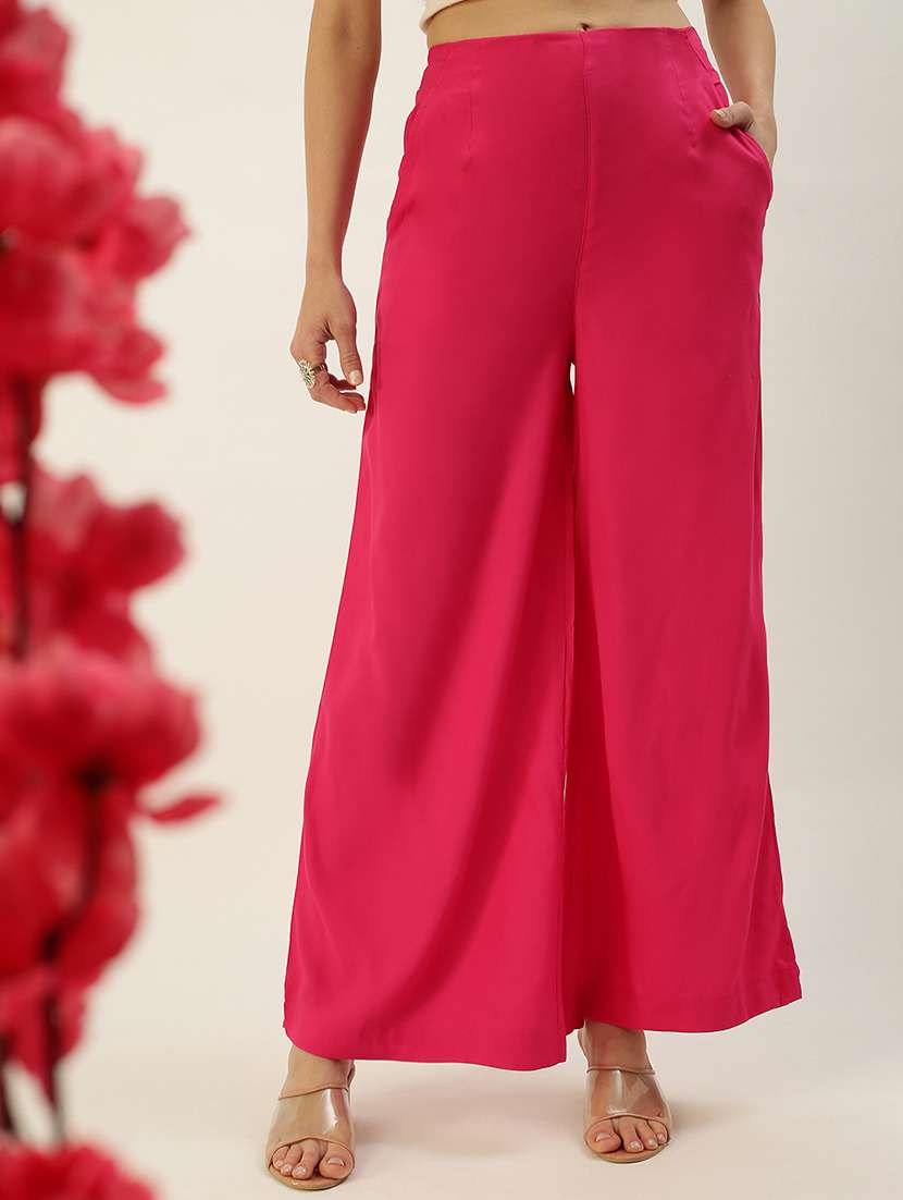 Pink Solid Palazzo