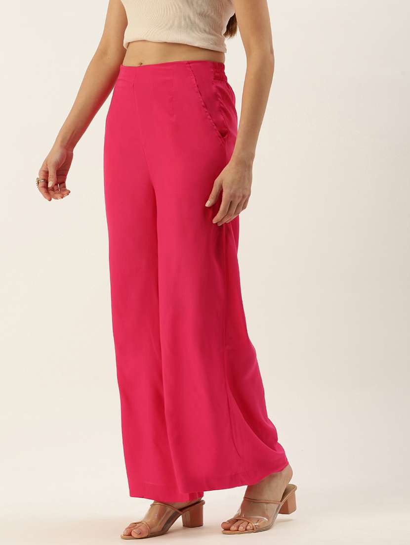 Pink Solid Palazzo