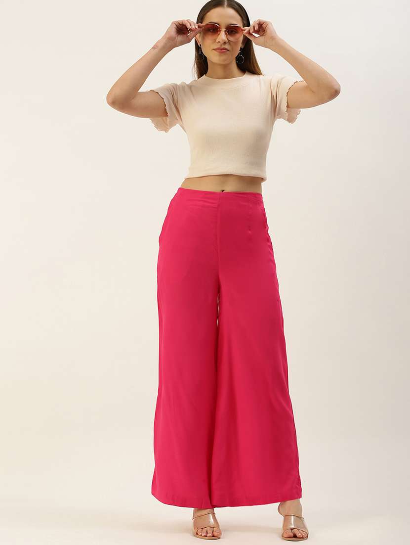 Pink Solid Palazzo