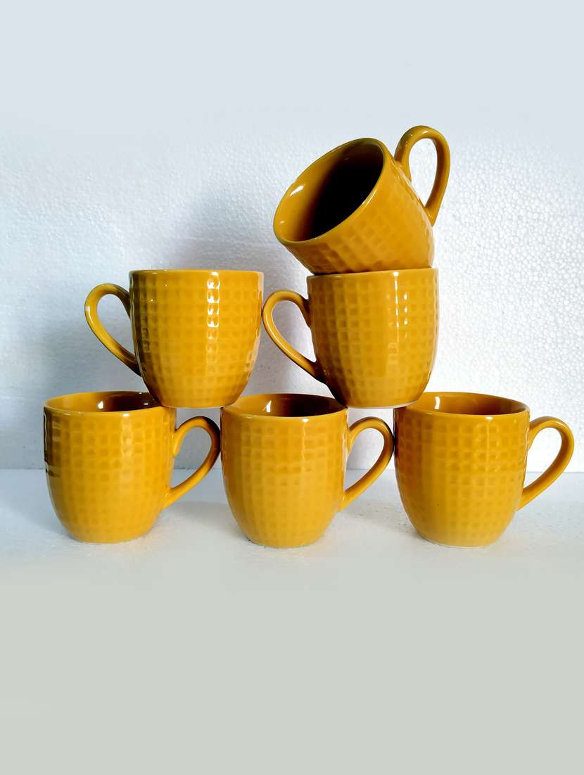 Moody Panda Premium Set Of 6 Cups | Cup Set | Set Of 6 Cups | Stoneware