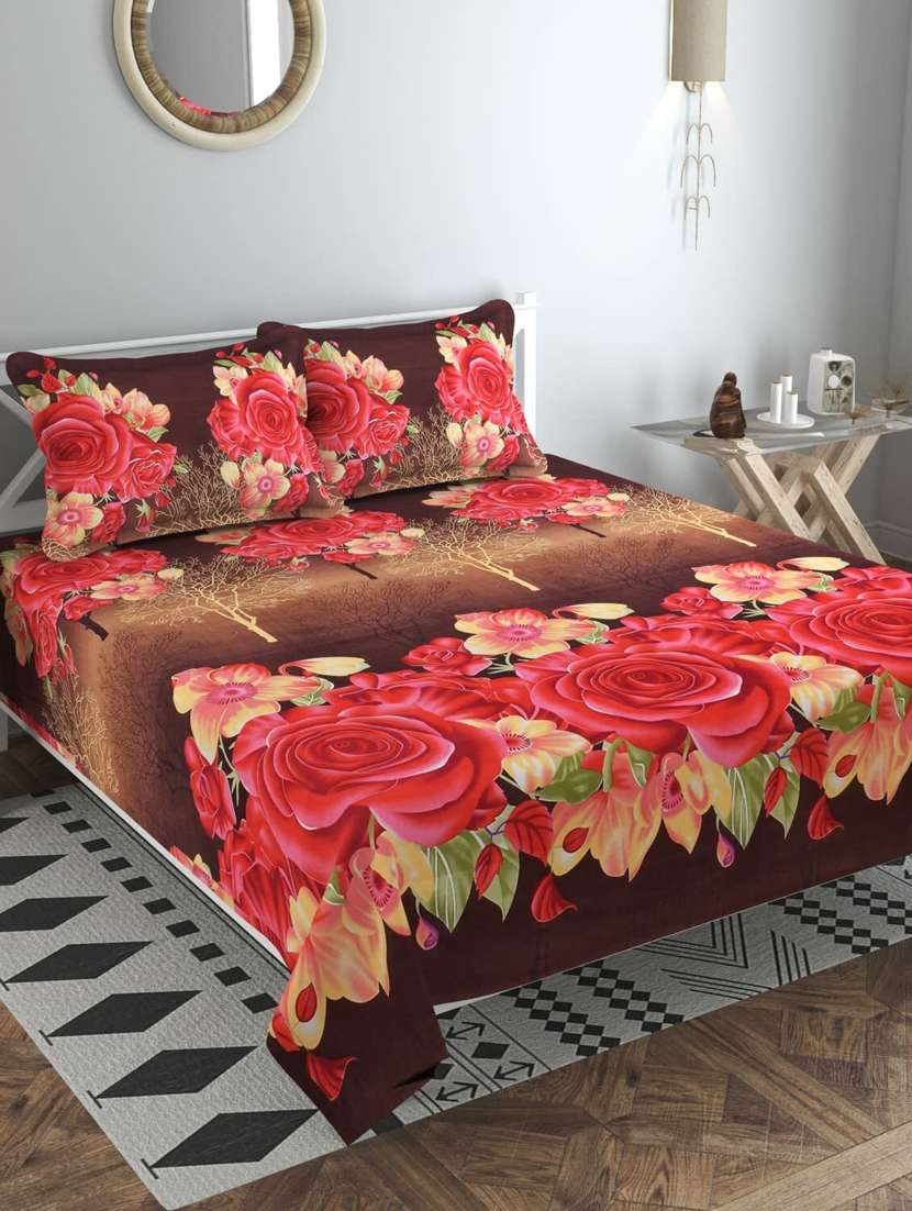 Printed Bed Sheet With Pillow Cover