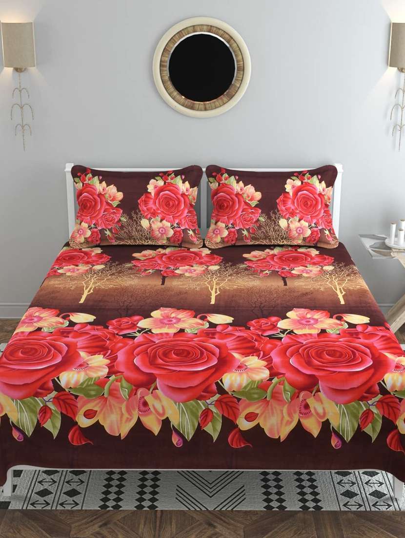 Printed Bed Sheet With Pillow Cover