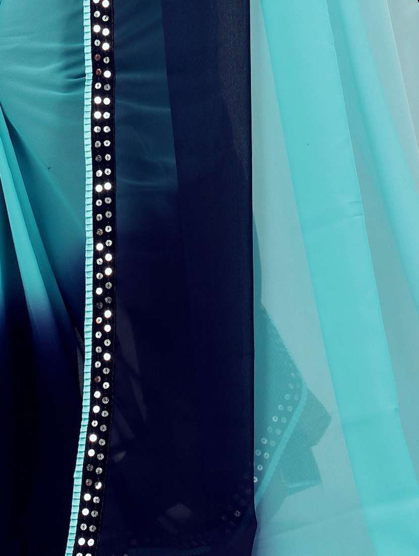 Women Ombre Bodered Saree With Blouse