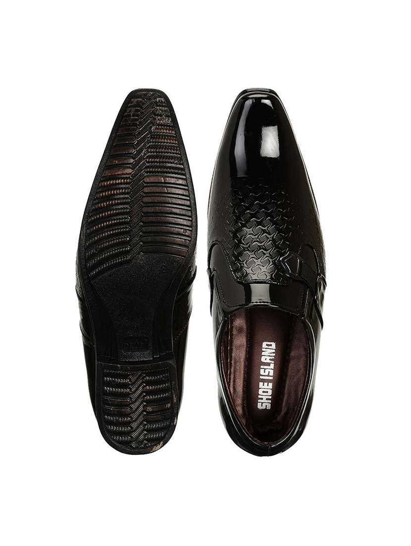Black Patent Leather Slip On Ons