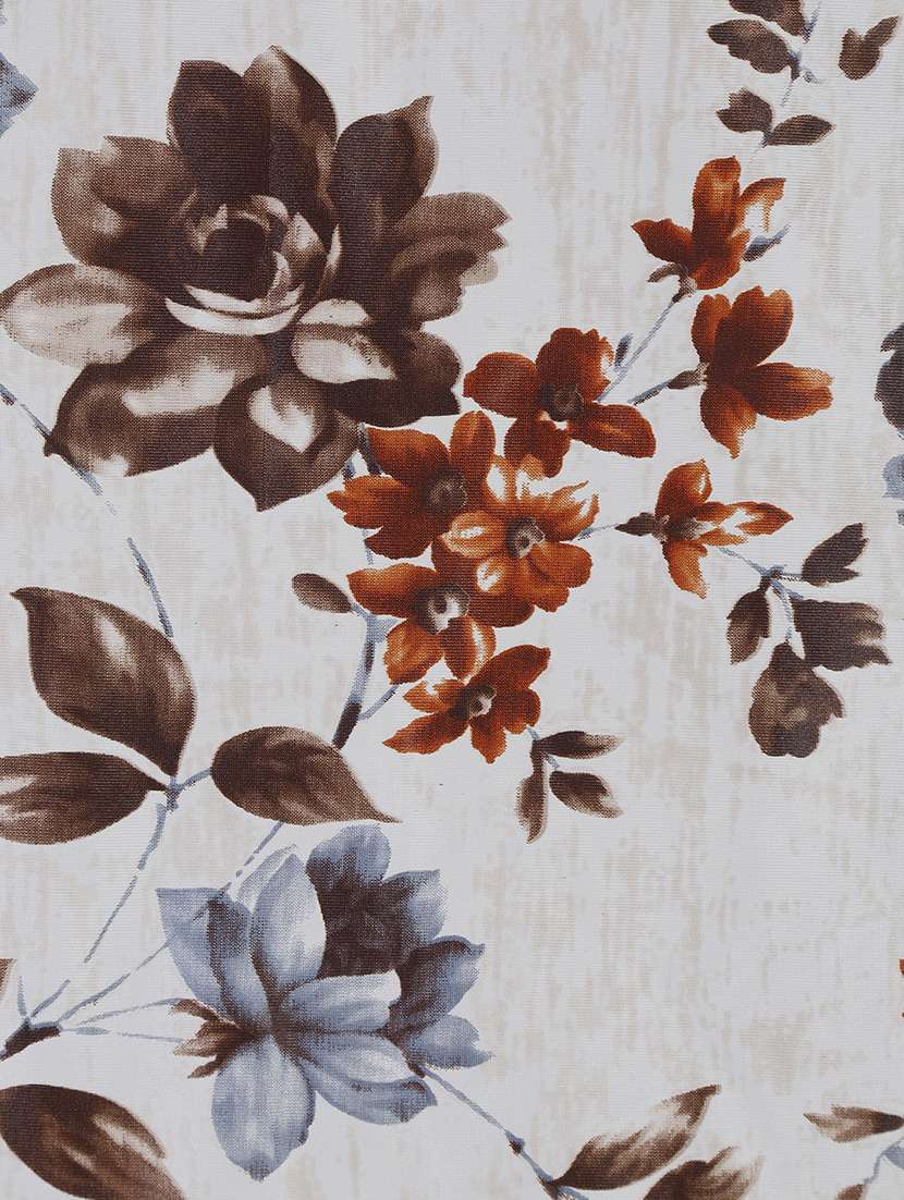 Home Sizzler 2 Piece Windflower Floral Eyelet Polyester Door Curtains